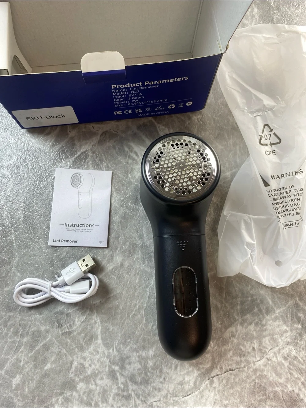 Q27 Lint Remover Fabric Shaver - Blue